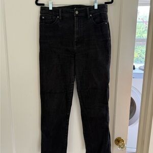 7 For All Mankind High Waist Cropped Straight Jeans